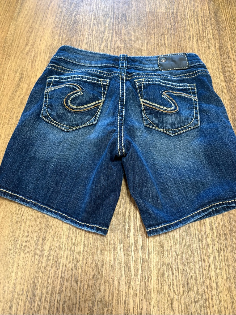 Silver Jeans Blue Denim Shortie with Embroidered Back Pockets